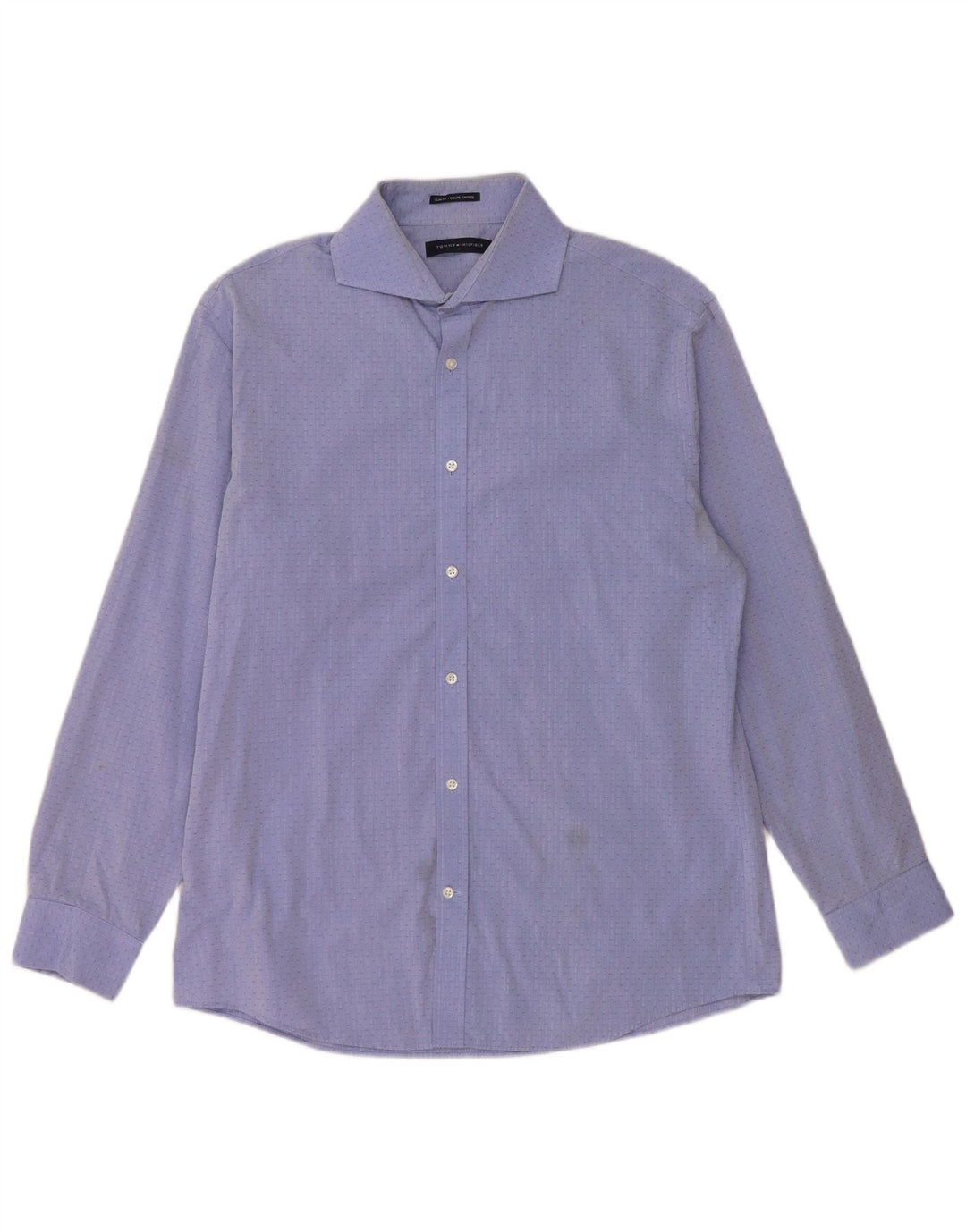 Cămașă pentru bărbați Tommy Hilfiger Slim Fit Mărimea 16 Mare Albastru Geometric