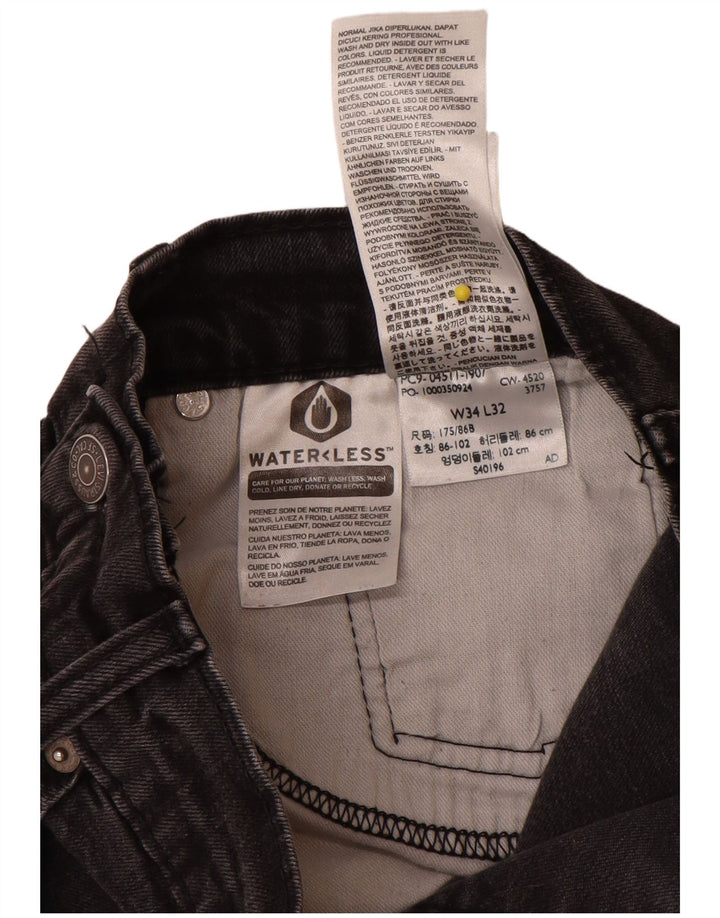 Blugi Levi's 511 Distressed Slim W34 L32 bumbac negru