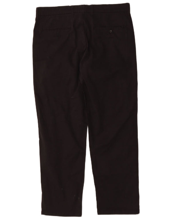 Pantaloni chino pentru bărbați Marks & Spencer, loose fit, L36 L29, bumbac negru