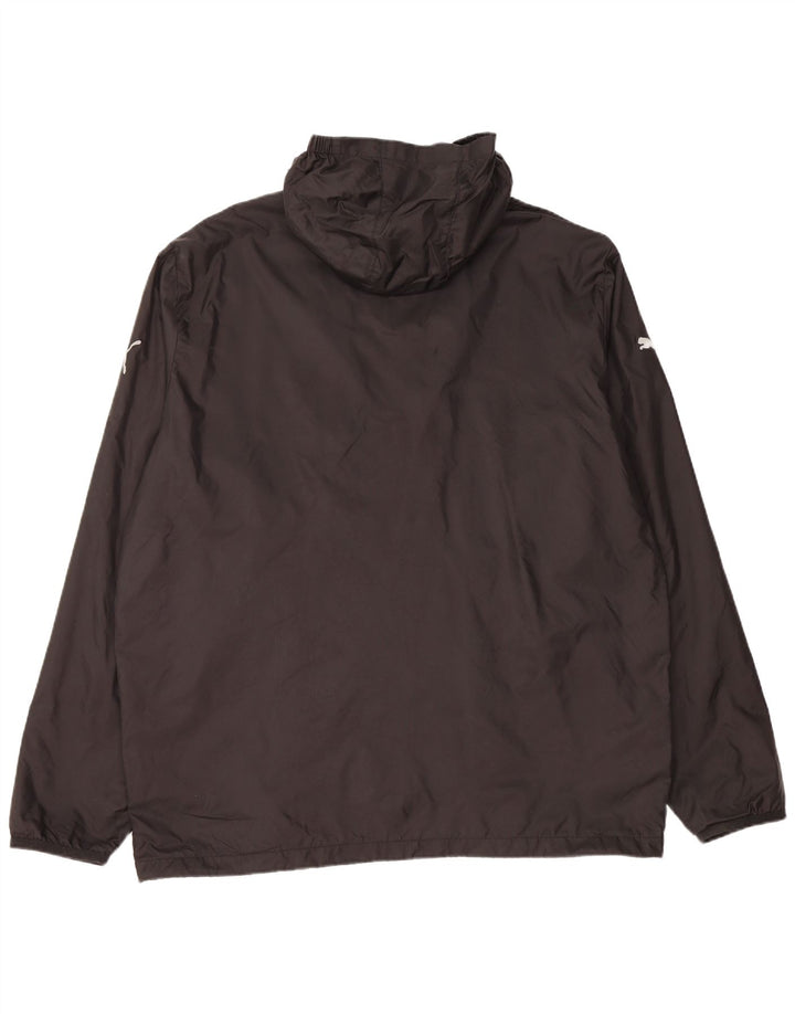 Jachetă de ploaie cu glugă PUMA pentru bărbați UK 44 2XL Nylon negru