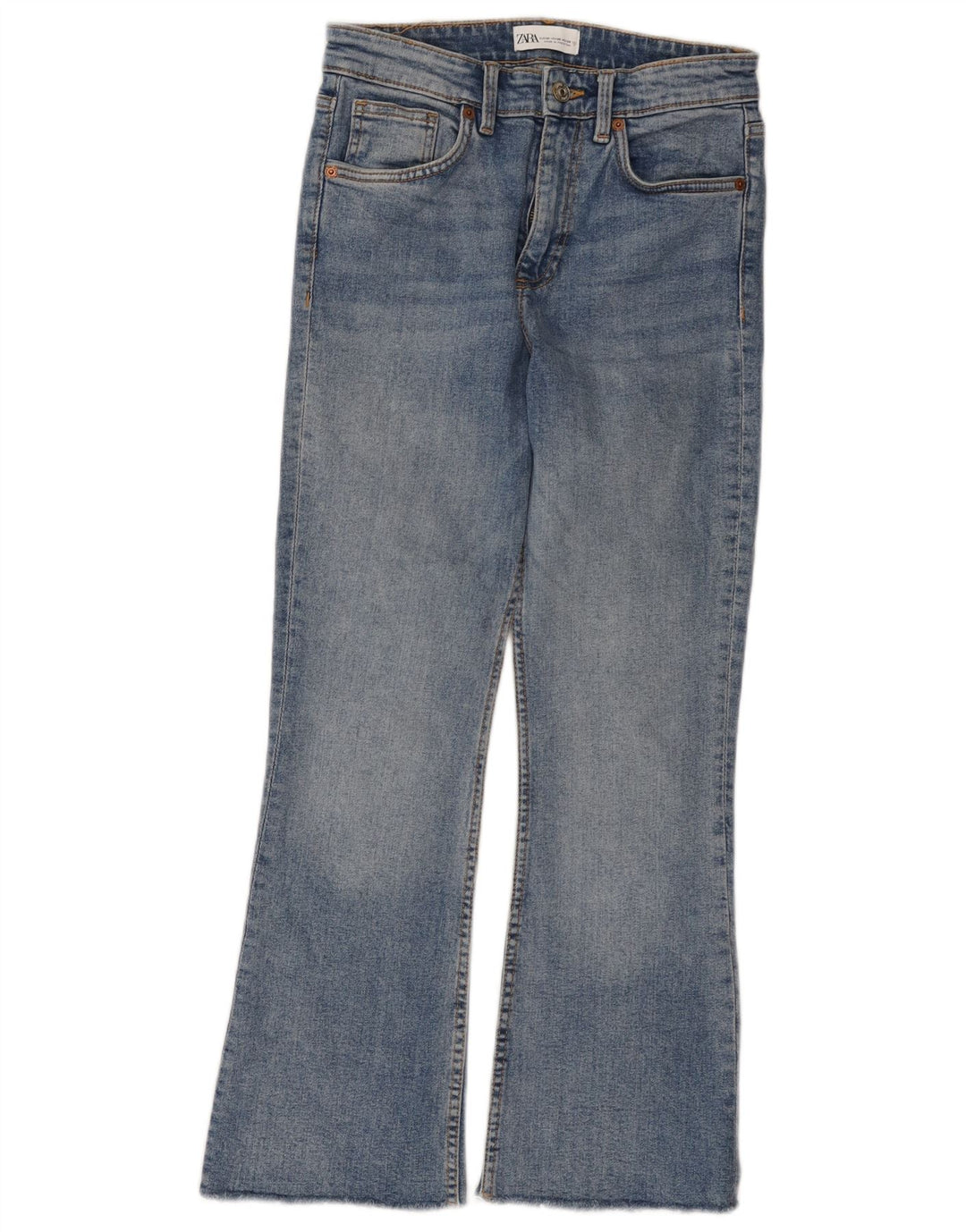 Blugi Zara Femei Bootcut EU 38 Mici W28 L26 Albastru