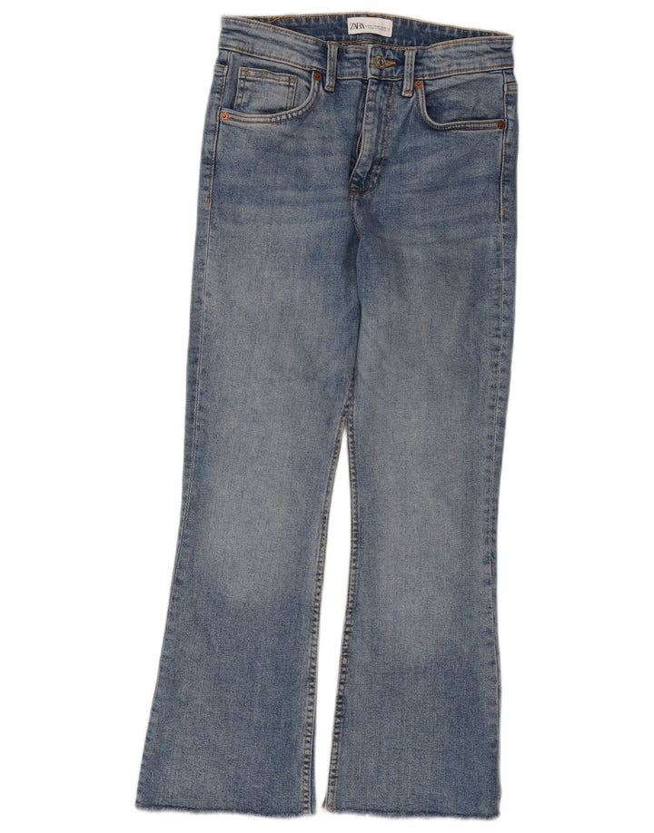Blugi Zara Femei Bootcut EU 38 Mici W28 L26 Albastru