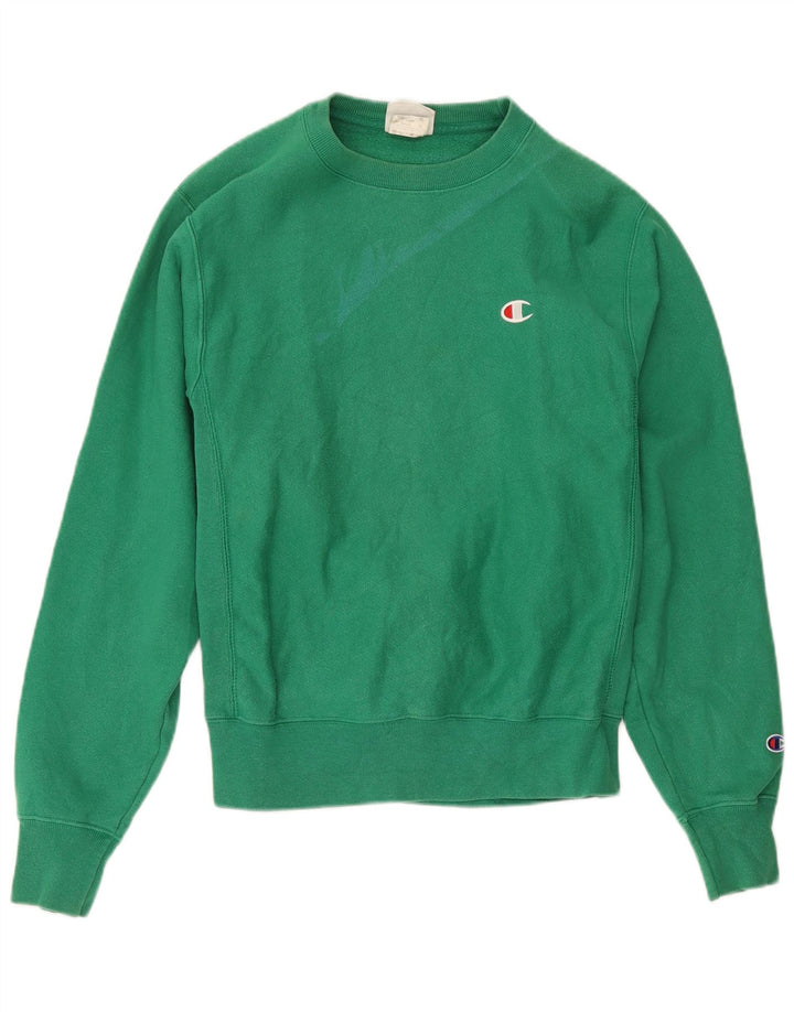 Pulover pentru bărbați Champion, cu țesătură inversă, verde mic