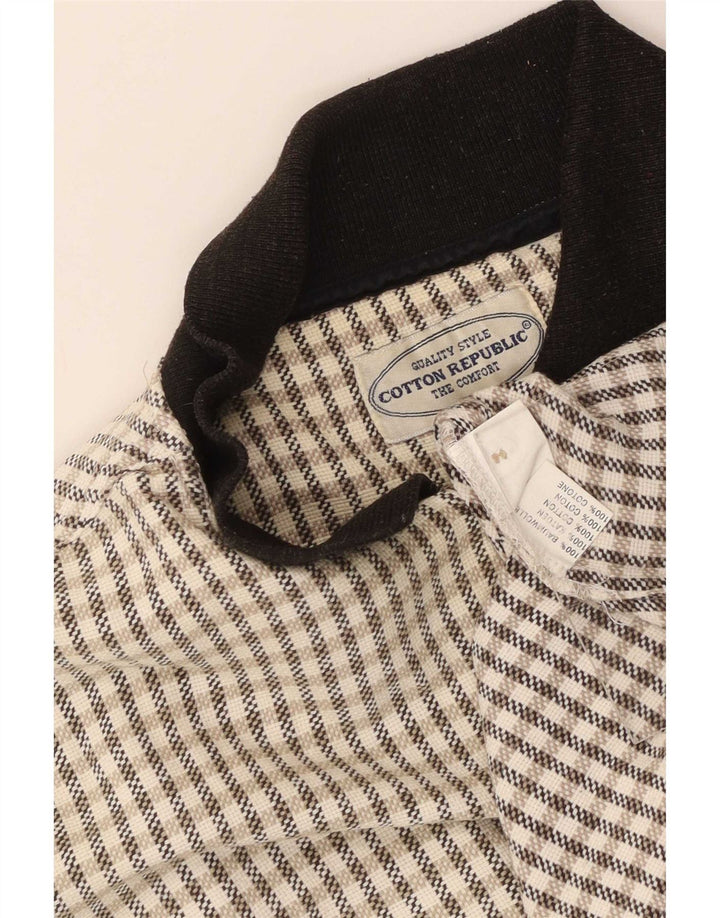 Cămașă pulover cu mânecă scurtă pentru bărbați Cotton Republic, cu carouri albe mari