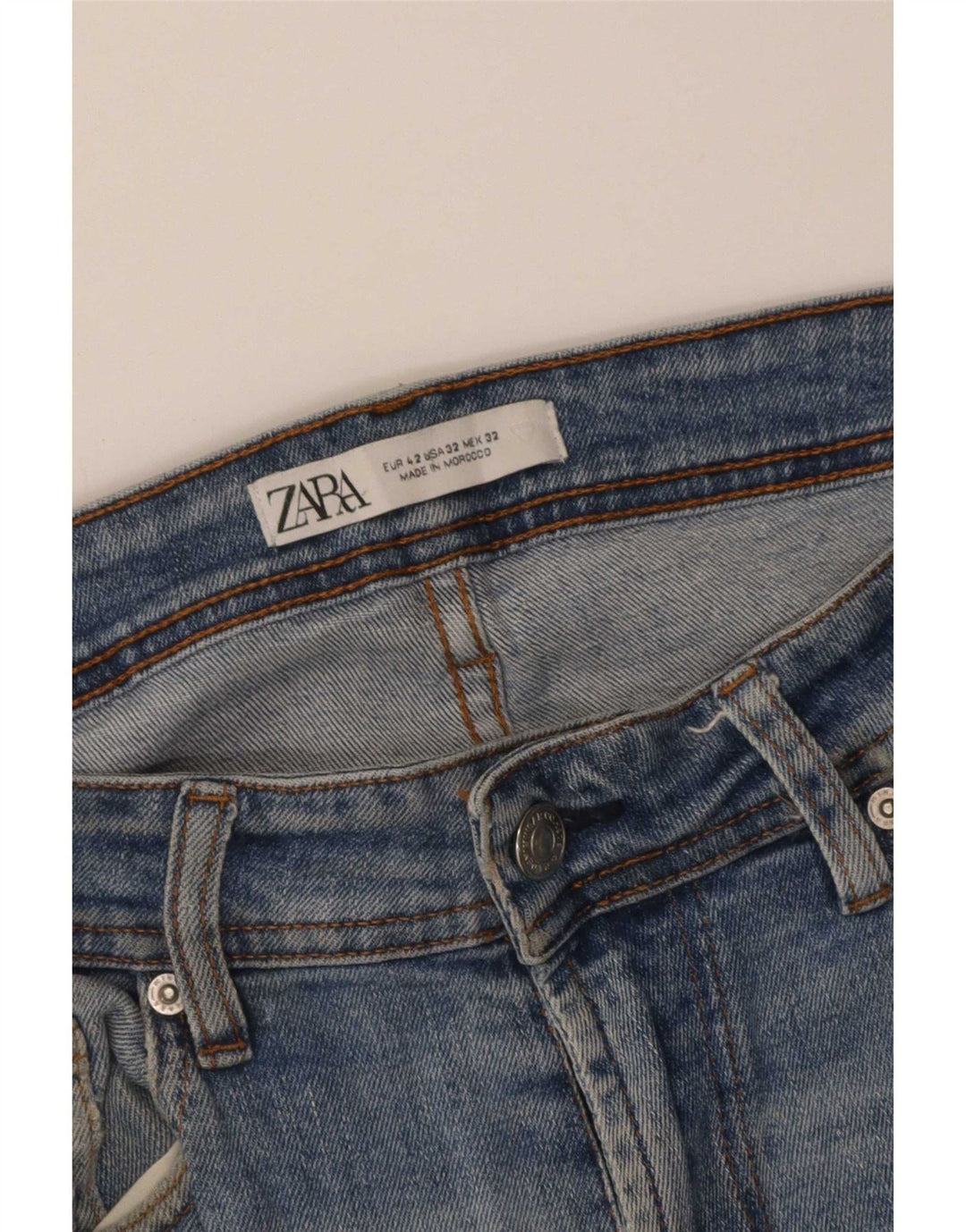 Pantaloni scurți din denim pentru bărbați Zara EU 42 Large W32 Blue