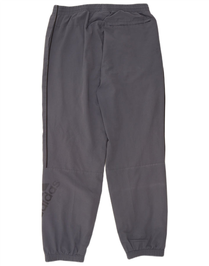 Pantaloni de trening grafic pentru bărbați ADIDAS Joggeri mari, gri, poliester