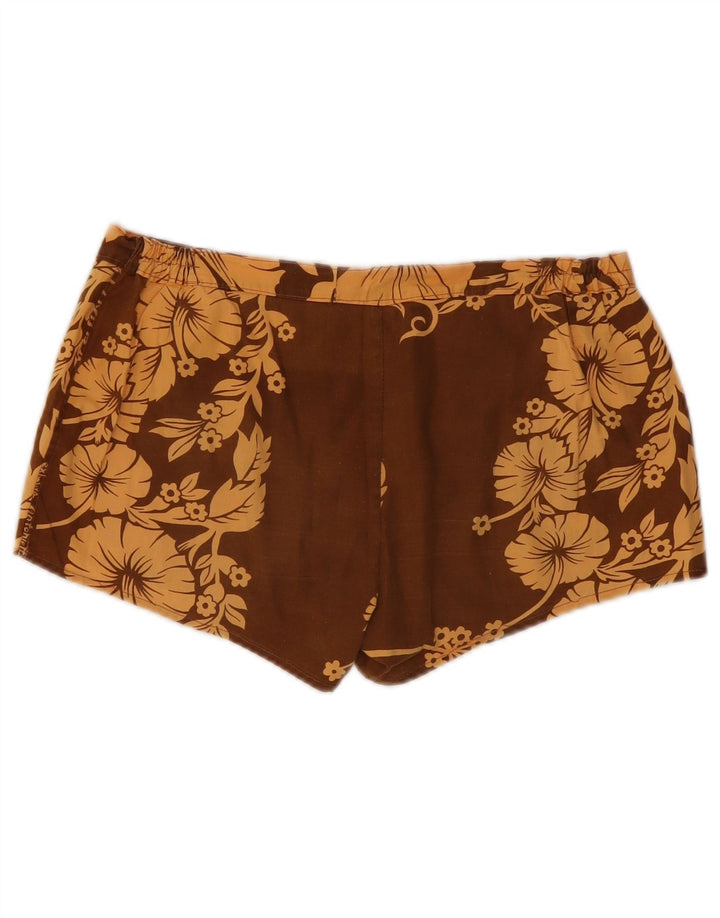 Pantaloni vintage pentru femei W32 Maro Mediu Floral