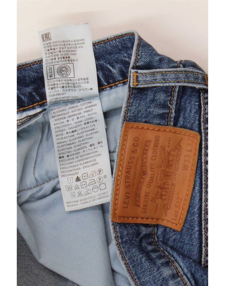 Blugi conici pentru bărbați Levi's 512 Slim Tapered W33 L32 Blue Bumbac