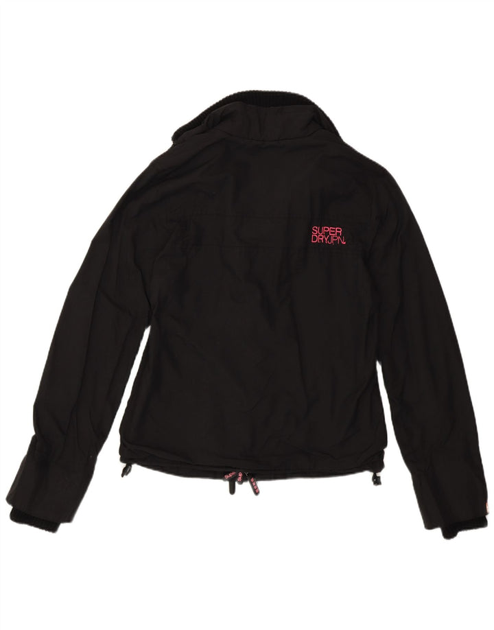Jachetă de ploaie Superdry pentru femei UK 10 Small Black Nylon
