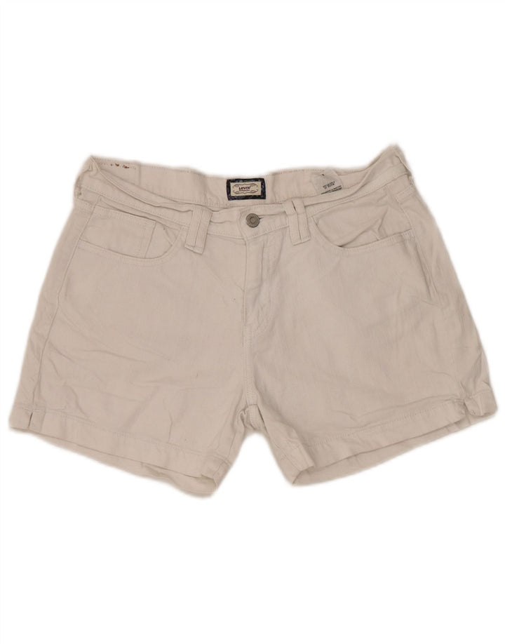 Pantaloni scurți din blugi pentru femei LEVI'S 515 US 8 Medium W30 Bumbac alb