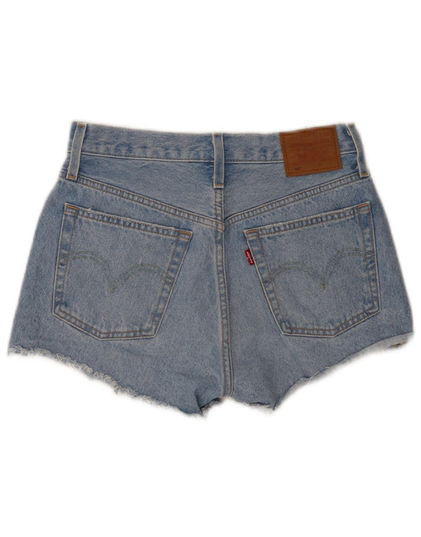 Pantaloni scurți Levi's 501 din denim distressed W26 Small Blue Bumbac