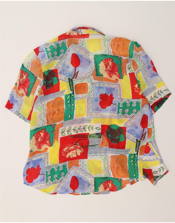Vintage Womens Longline Shirt Blouse EU 40 Medium Multicoloured Viscose