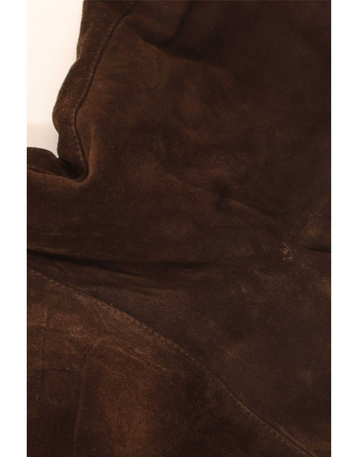 Bomber vintage pentru bărbați Sherpa Suede Jacket UK 36 Maro mic