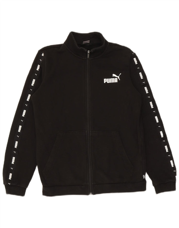 Jachetă de top pentru trening Puma pentru băieți 13-14 ani, bumbac negru
