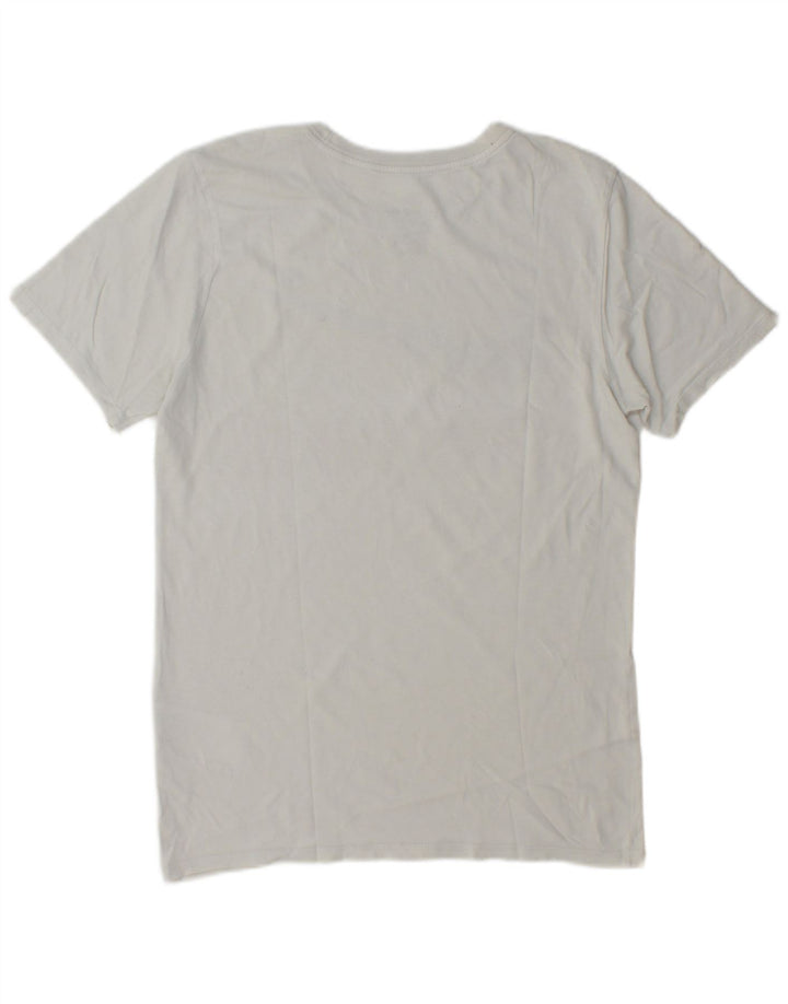 Tricou grafic Nike pentru bărbați, cu croială atletică, top mic, alb, bumbac