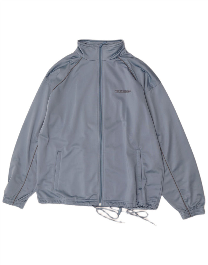 Jachetă de trening Reebok Graphic Loose Fit pentru bărbați, poliester albastru mic