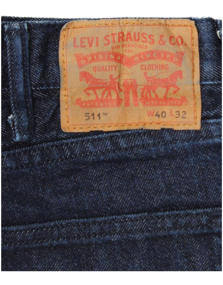 Blugi pentru bărbați Levi's 511 Slim W40 L32 Bluemarin Bumbac Classic