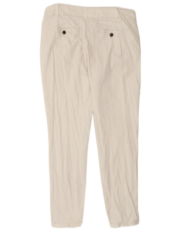 Pantaloni chino slim pentru femei Zara Mediu L32 L30 Bumbac alb