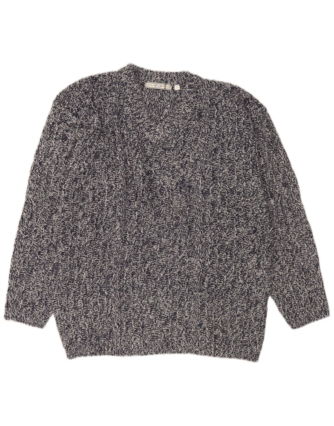 Pulover pentru bărbați Lotto cu decolteu în V, mare, albastru marin, acrilic cu pete