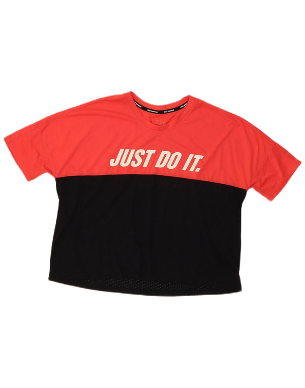 Tricou grafic supradimensionat Nike pentru femei Top UK 16, mare, roșu, bloc de culoare