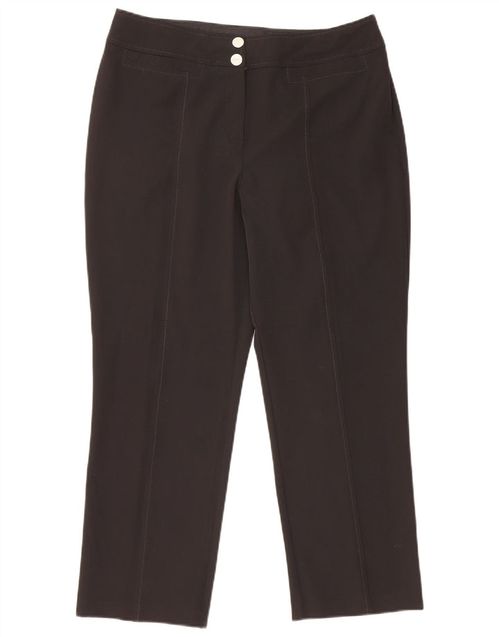 MARKS & SPENCER Pantaloni tăiați pentru femei UK 12 Medium W30 L24 Negru