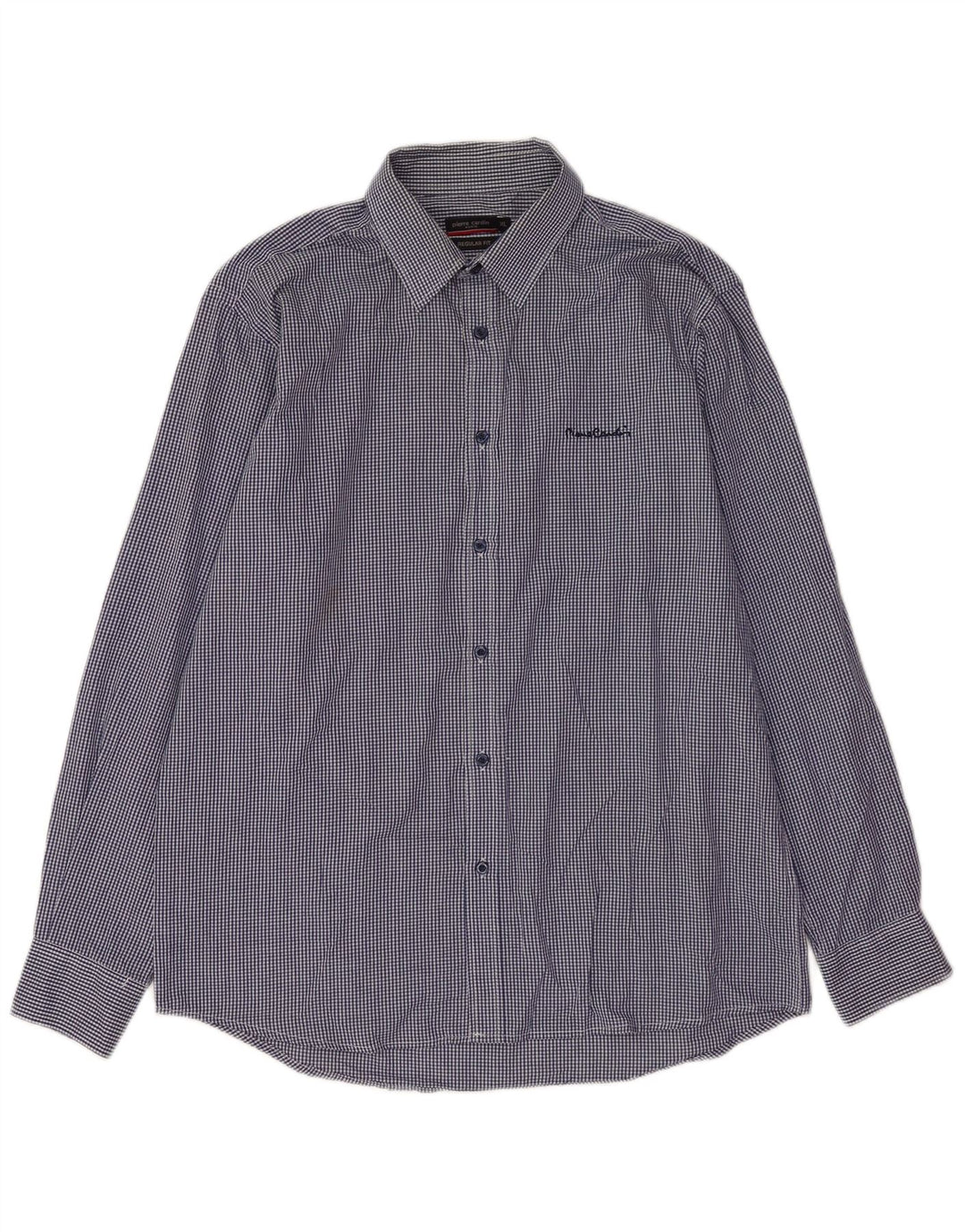 Cămașă pentru bărbați Pierre Cardin Regular Fit XL Bleumarin Poliester Gingham