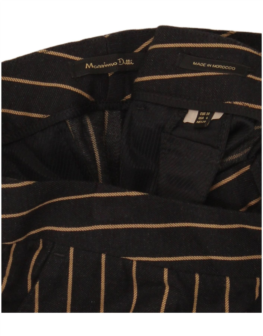 MASSIMO DUTTI Pantaloni chino cu talie înaltă pentru femei EU 38 Small W28 L28 Negru