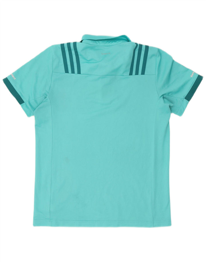 Tricou polo cu grafică Adidas Munster Rugby pentru bărbați, poliester albastru mare