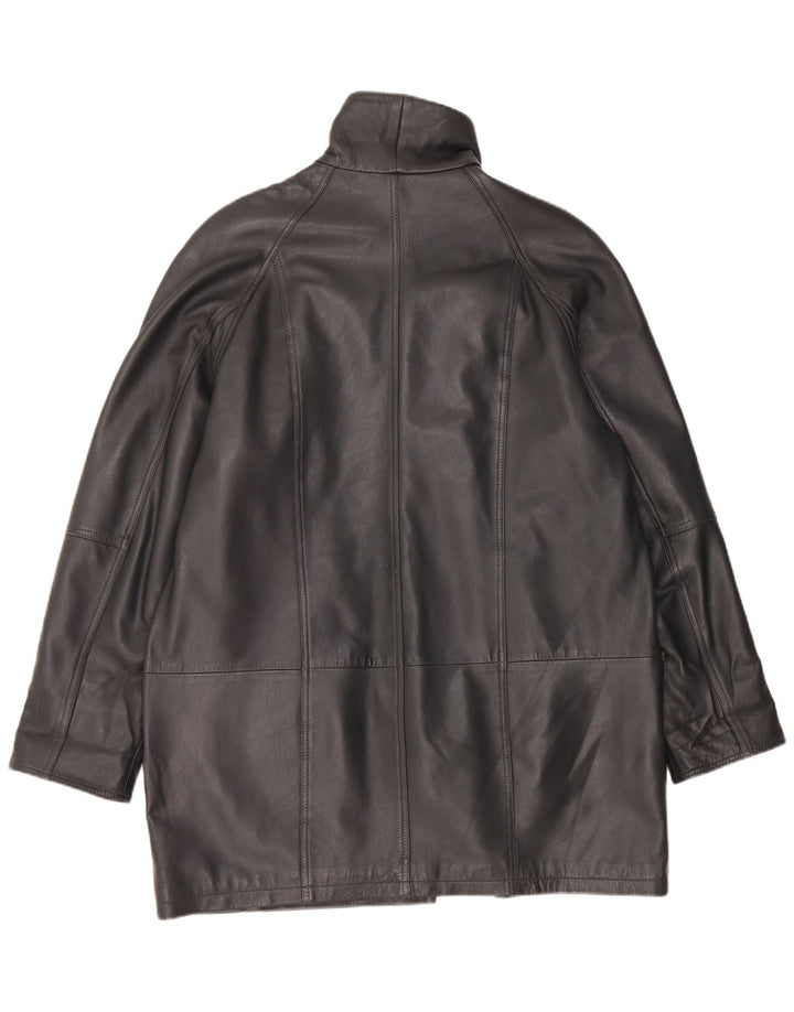 Palton de piele supradimensionat pentru femei Barisal EU 40 Medium Negru