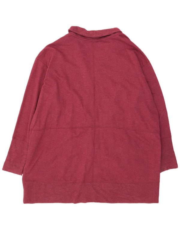Pulover cardigan supradimensionat pentru femei Eddie Bauer UK 22 3XL Bordeaux