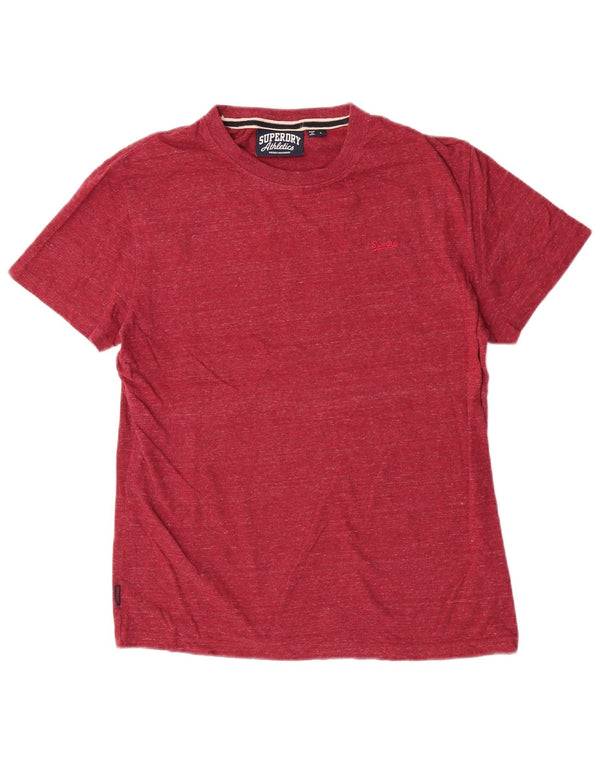 Tricou Superdry pentru femei, UK 16, mare, roșu, bumbac cu pete