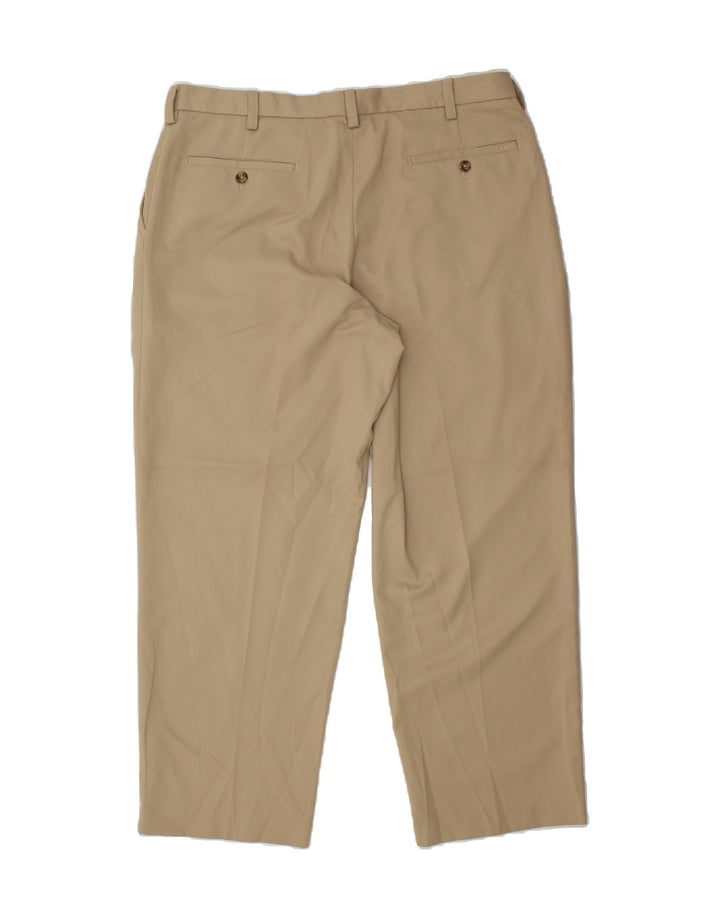 IZOD Mens Pegged Suit Trousers W38 L30 Beige Polyester Vintage Izod and Second-Hand Izod from Messina Hembry 