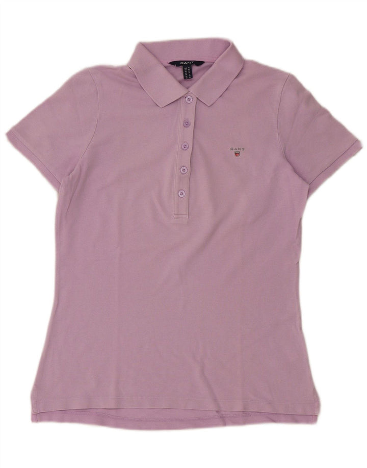 Tricou polo Gant pentru femei UK 12, bumbac violet mediu