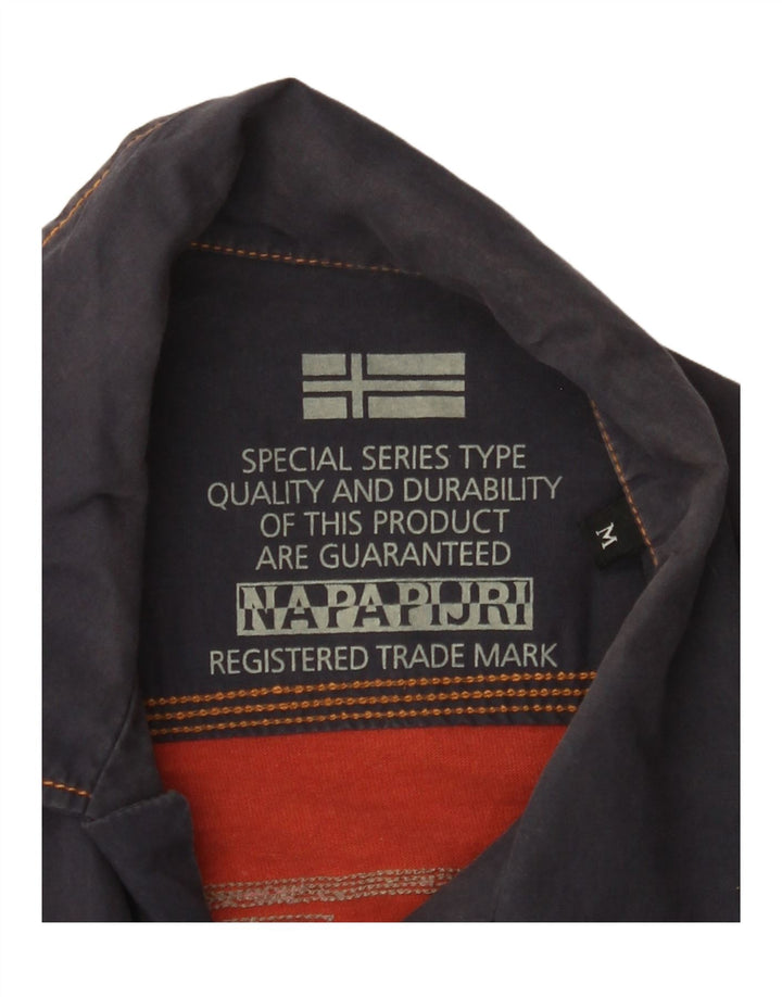 Cămașă cu mânecă scurtă pentru bărbați NAPAPIJRI, albastru bleumarin, florală