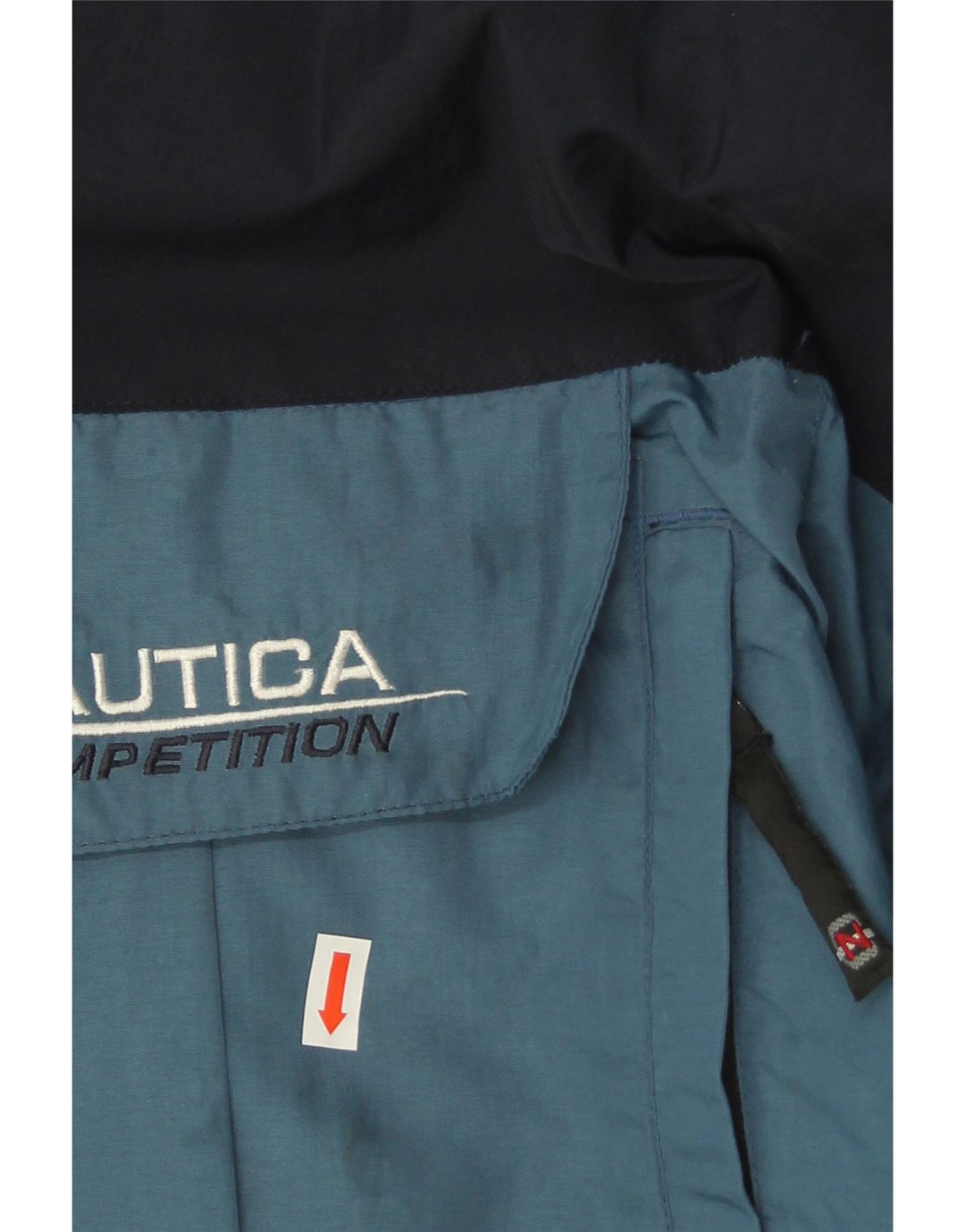 Jachetă cu glugă Nautica pentru bărbați, UK 38, albastru mediu, poliester color bloc