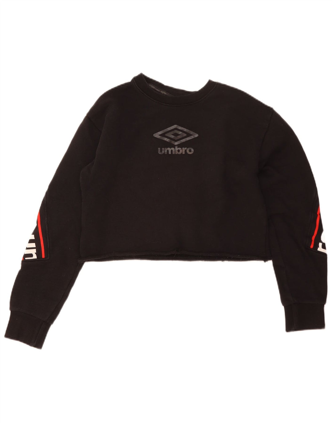Pulover pentru femei Umbro Crop Graphic Pulover UK 14 Medium Negru