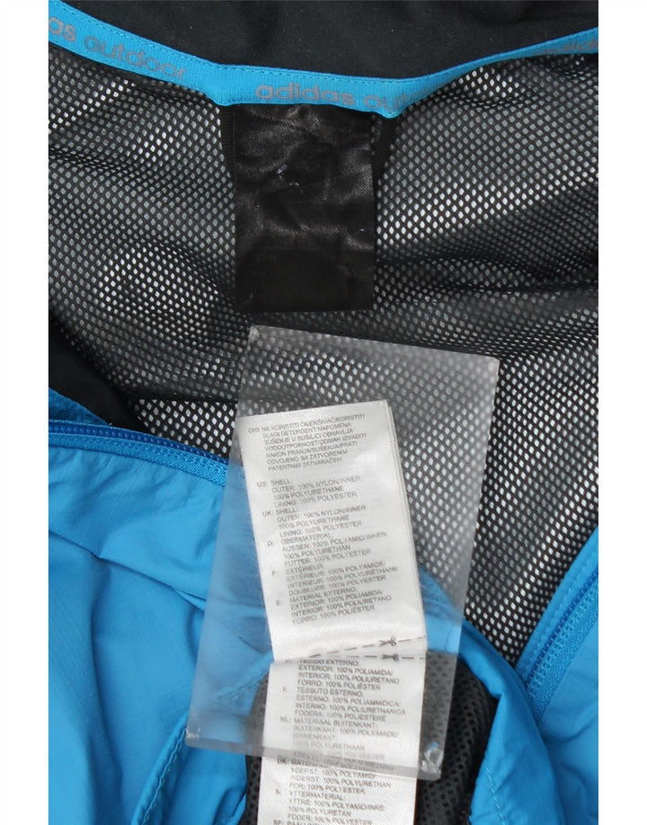 Jachetă de ploaie cu glugă Adidas pentru bărbați UK 40, mare, albastru, nailon