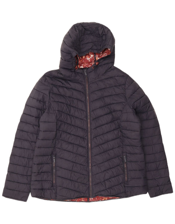 Jachetă căptușită supradimensionată pentru femei Fat Face UK 18 XL Nailon bleumarin