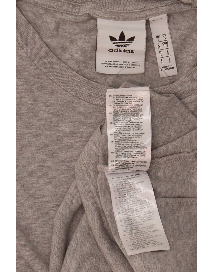Tricou pentru bărbați Adidas Top mic, gri bumbac