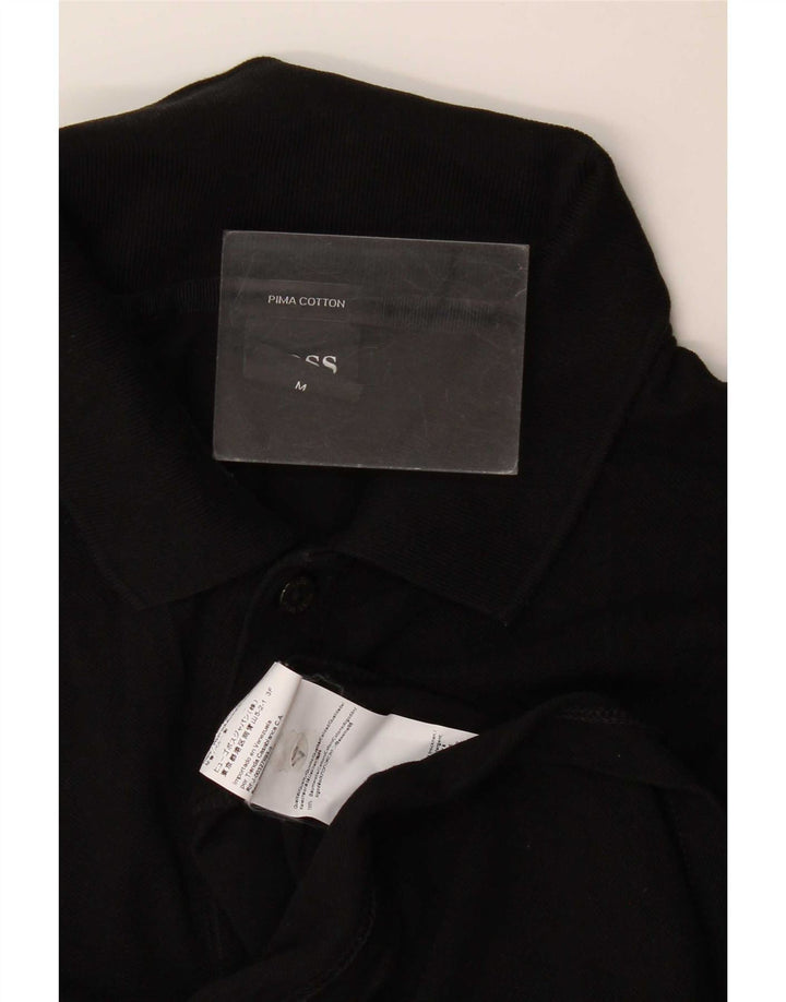 Tricou polo pentru bărbați Hugo Boss, bumbac mediu negru