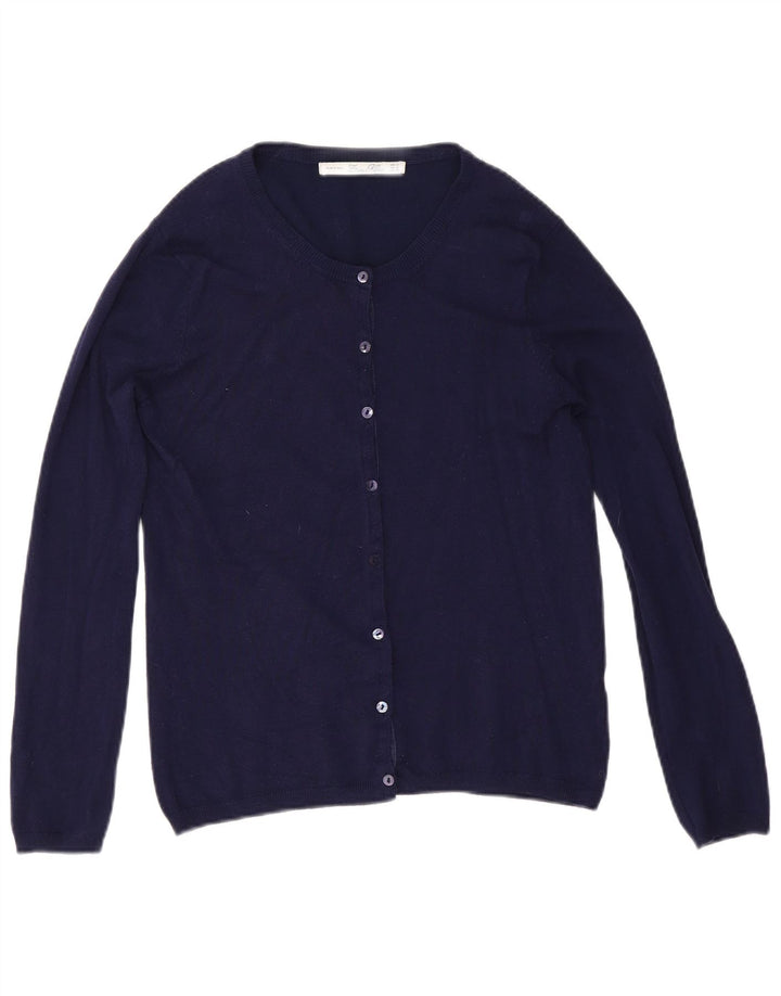 Pulover cardigan pentru femei Zara UK 14 Medium Bleumarin