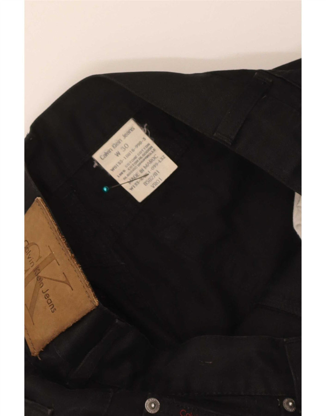 Blugi slim pentru bărbați Calvin Klein W30 L32 bumbac negru