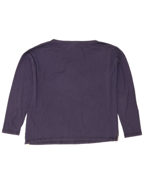 Joules Top supradimensionat pentru femei cu mânecă lungă UK 10 mic bumbac bleumarin