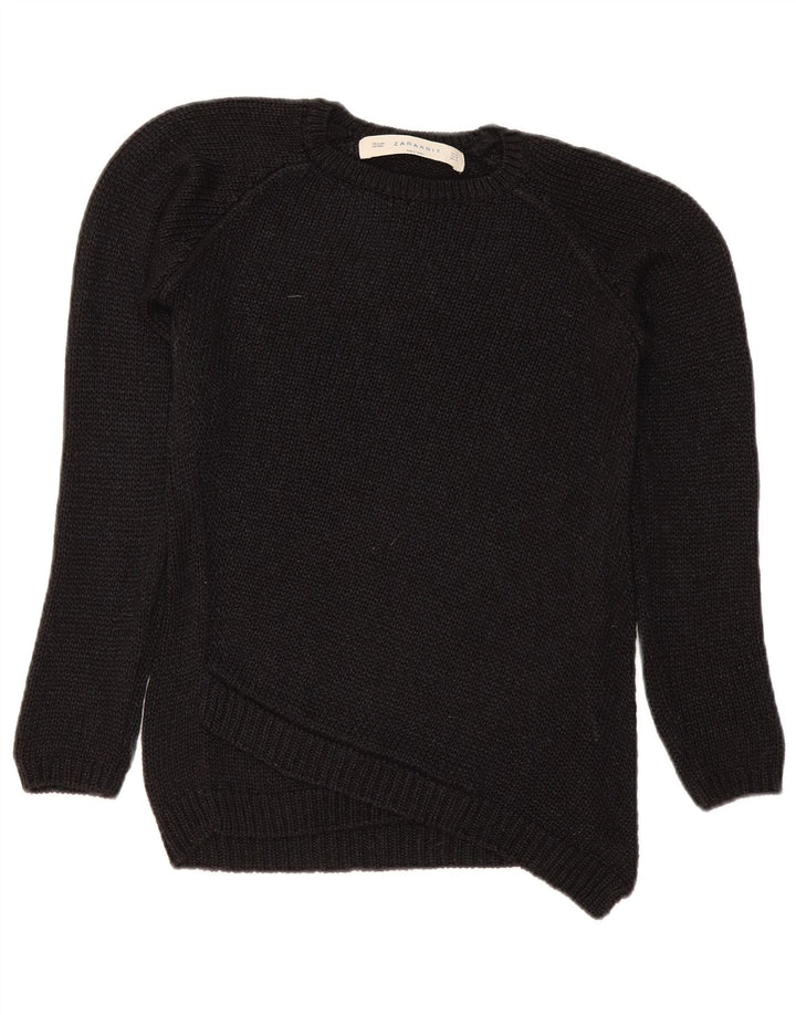 Pulover pentru damă Zara, cu gât turnut, UK 14 Medium Negru