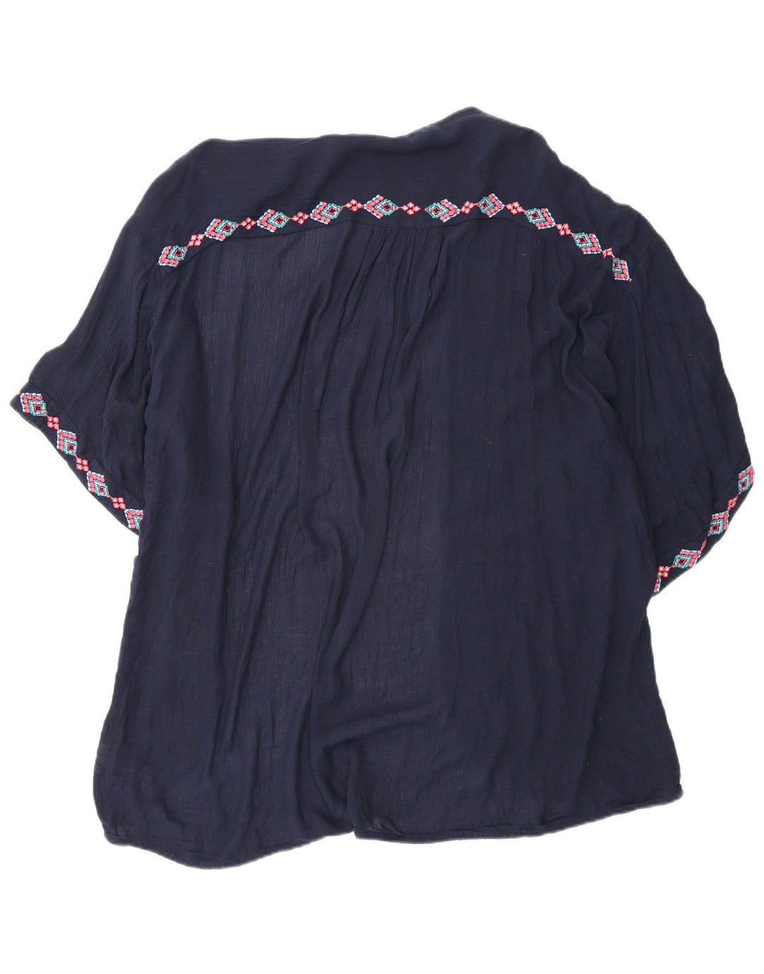 Fat Face Womens Oversized Cardigan Top UK 14 Medium Bleumarin Geometric