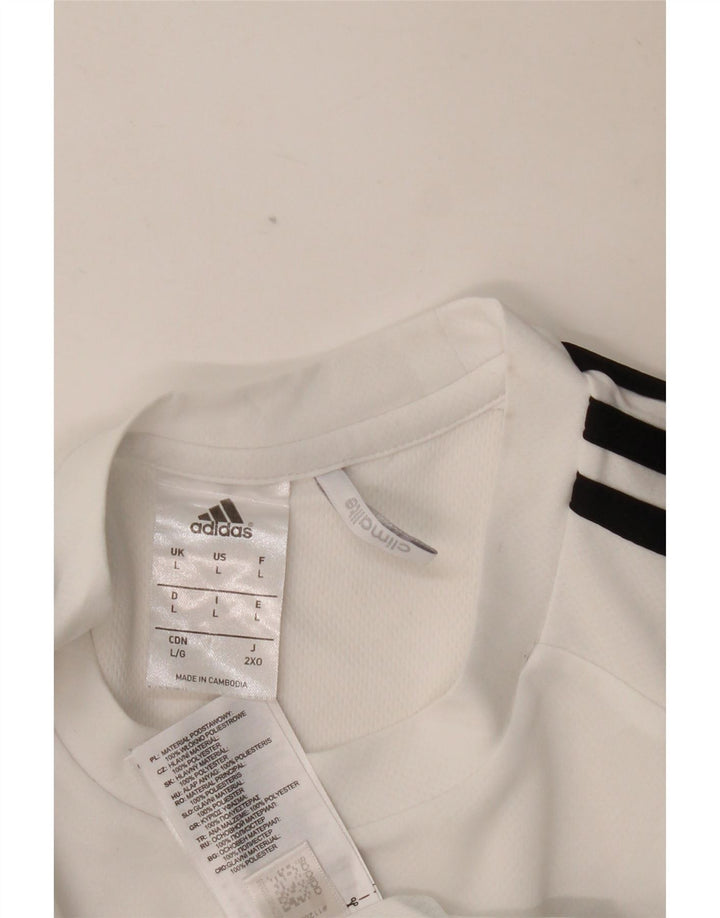 Tricou ADIDAS Climalite pentru bărbați Top mare, alb, din poliester color bloc