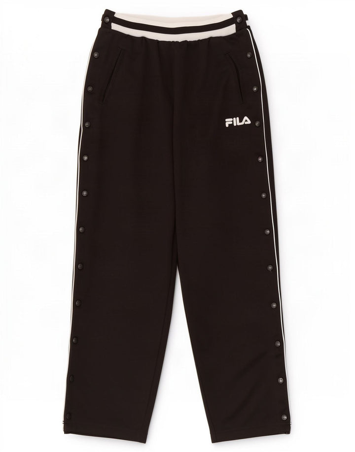 Pantaloni de trening Fila pentru bărbați, mari, negru, poliester color bloc