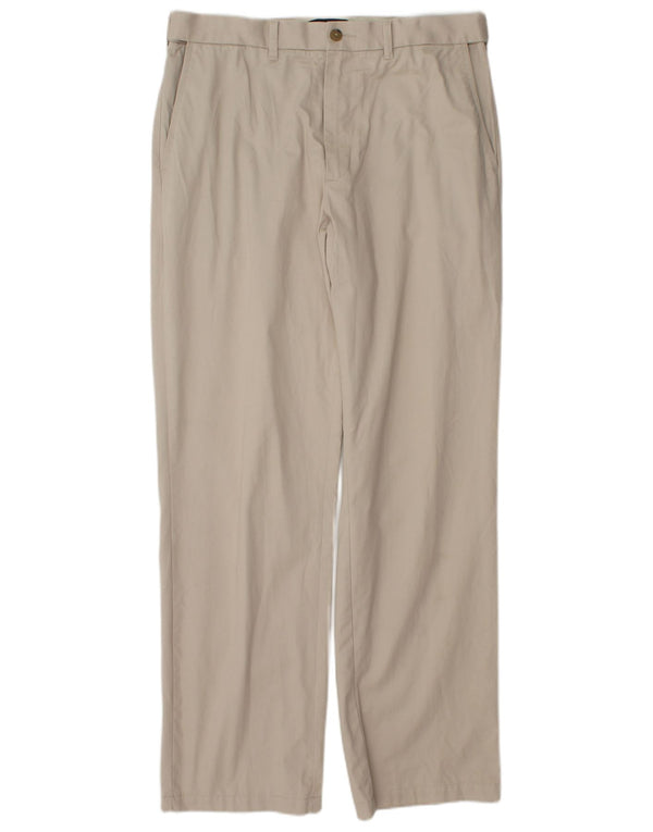 Pantaloni chino drepți pentru bărbați Marks & Spencer L34 L33 bumbac bej