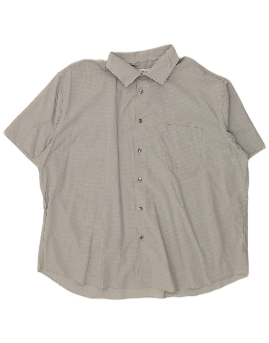 Cămașă cu mânecă scurtă pentru bărbați Calvin Klein Mărimea 18 18 1/2 2XL Gri cu pete