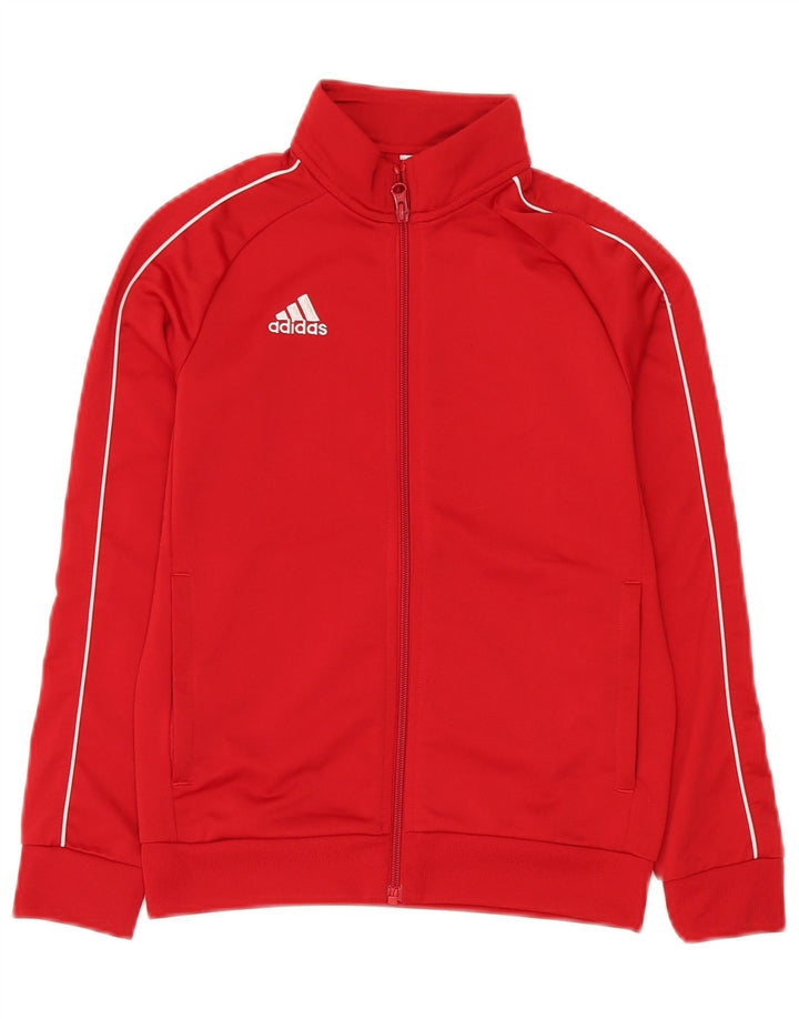 Jachetă de trening pentru băieți Adidas 9-10 ani poliester roșu